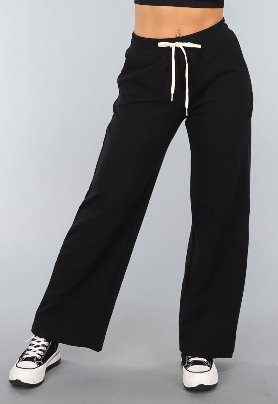 Zwarte Wide Leg Jogger
