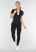 Zwarte Sportset met Cargozakken en Scrunch