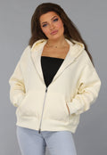 Oversized Ecru Vest met Steekzakken