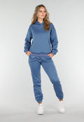 Blauw Joggingpak met Capuchon en Trekkoord