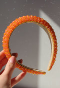 Oranje Haarband met Kraaltjes