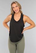 Zwarte Loose Fit Sport Tanktop