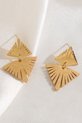 Gouden Glinsterende Triangle Oorbellen