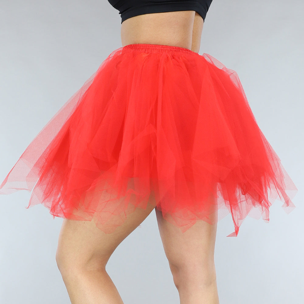Rode Tutu met Elastische Tailleband