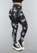 Print Stretch Overslag Legging met Tie Dye