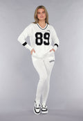 Witte Zachte StretchTwo Piece met Teddy Details