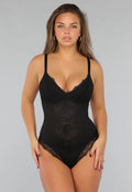 Corrigerende Zwarte Kanten Bodysuit