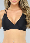 Zwart Gekruist Bikini Topje met Uitneembare Cups