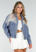 Blauw Denim Jasje met Glitter Details
