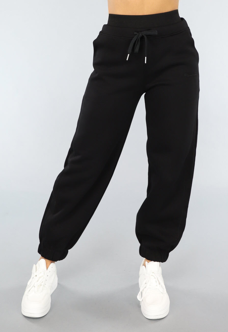 Zwarte Lounge Broek met Grote Elastische Band