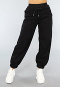 Zwarte Lounge Broek met Grote Elastische Band