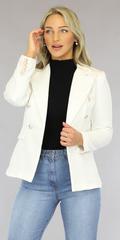 Witte Button Blazer