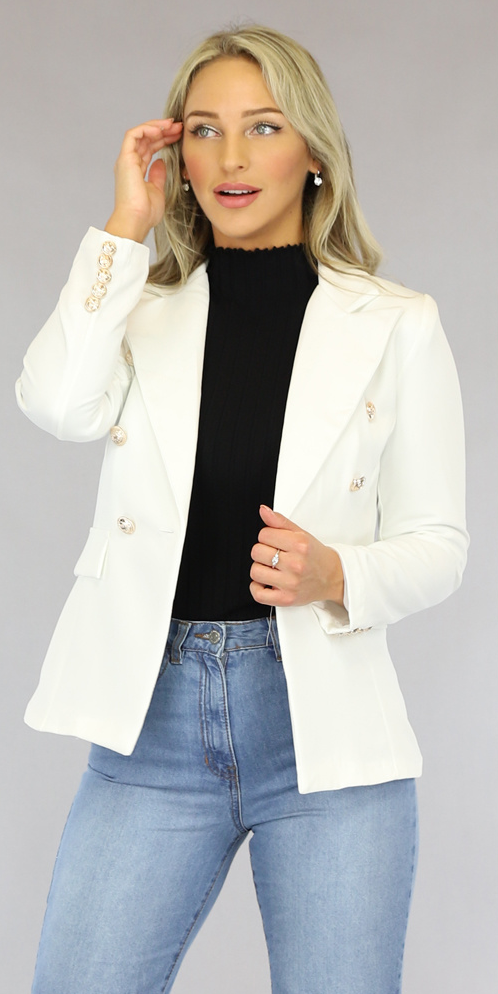 Witte Button Blazer