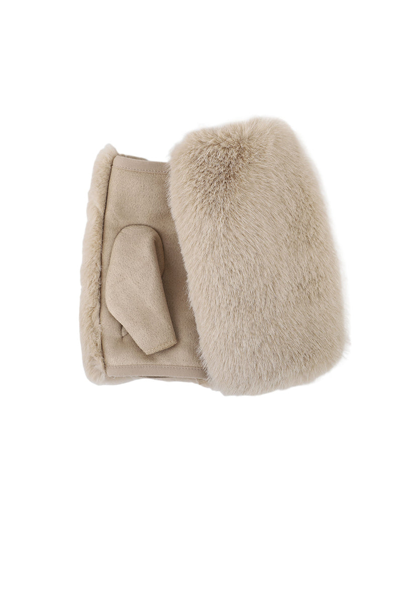 Halve Faux Fur Handschoenen