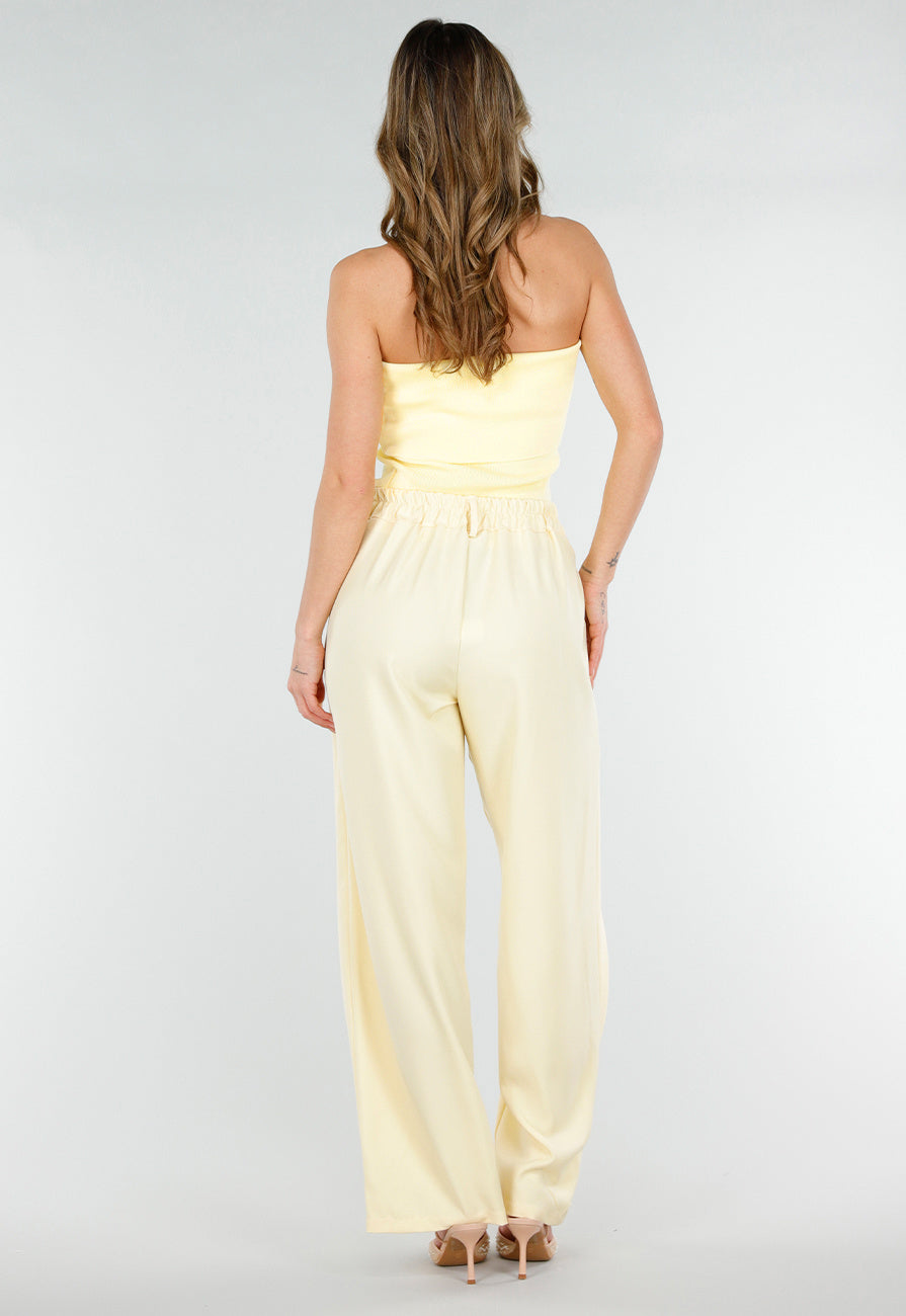 Butter Yellow Bandeau Top met Stretch
