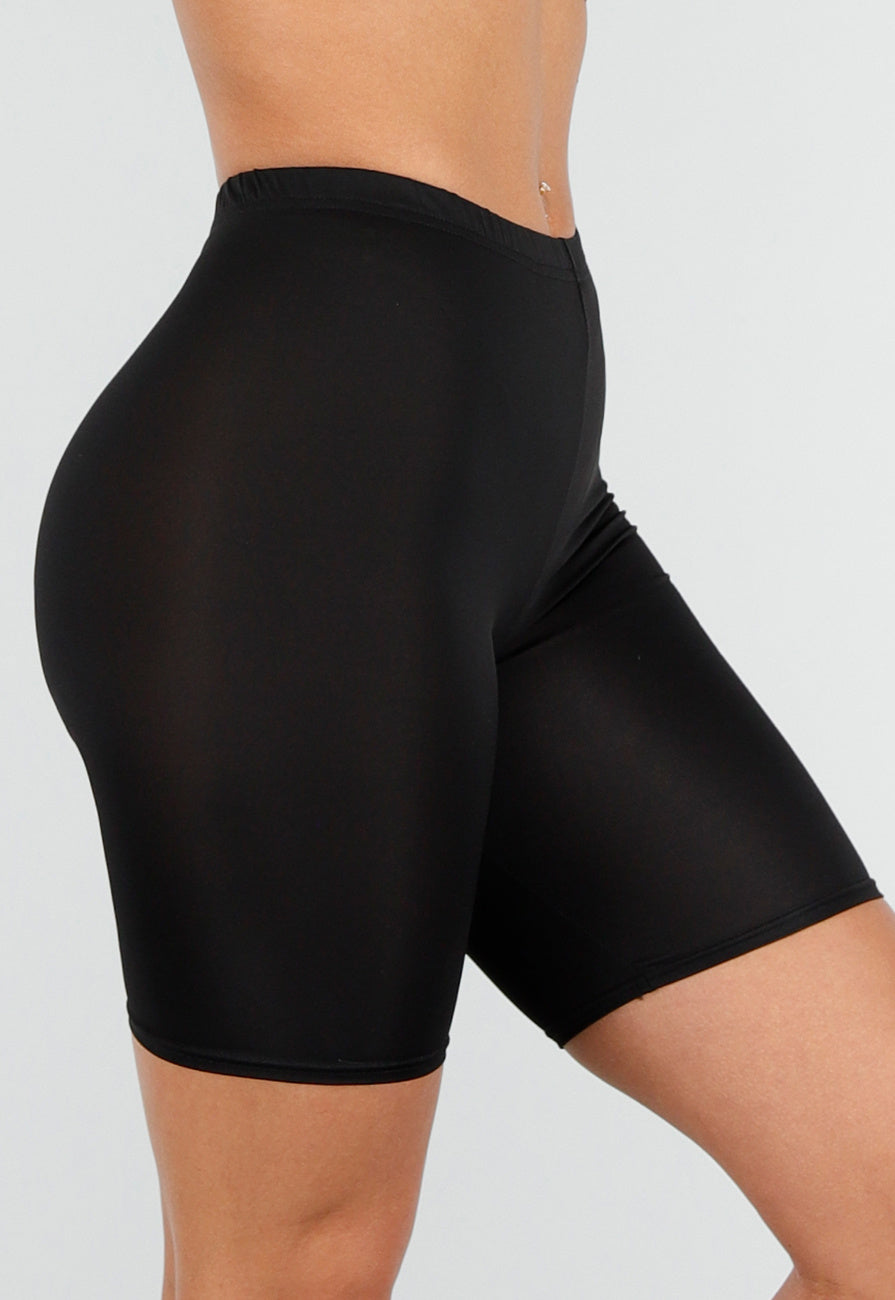 Zwarte Biker Short met Stretch