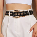 Gouden Glamour Riem met Zwarte Glitters