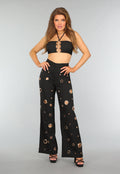 Zwarte Two Piece met Gouden Ring Details