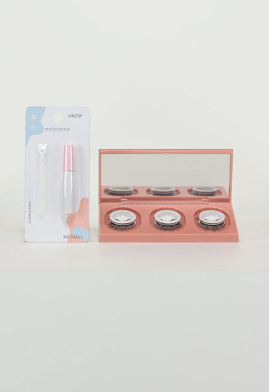 Set van 3 Naturel Wimpers Inclusief Lijm