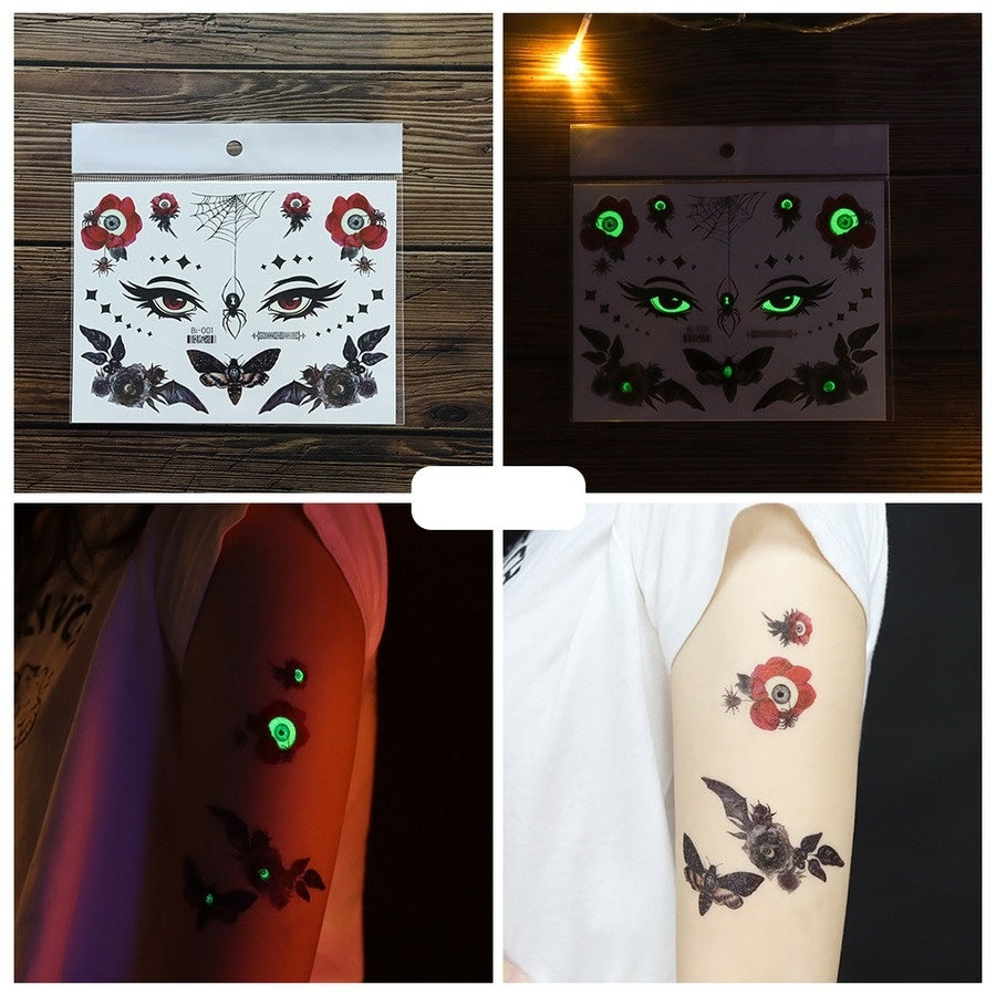 Glow In The Dark Tijdelijke Halloween Tattoo Set