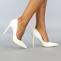 Witte Pumps met Stiletto Hak