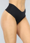 Zwarte Naadloze Boxerstring met High waist Corrigerend Model