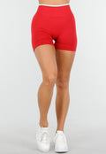 Sportieve Shorts in Rood met Witte Tailleband
