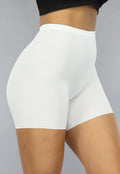 Witte Corrigerende Naadloze Biker Short met Hoge Taille