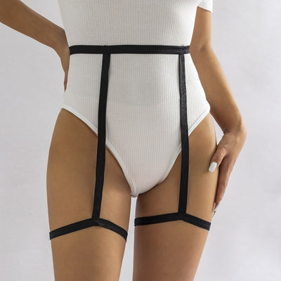 Zwarte Stretch Jarretels