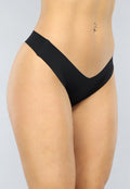 Zwarte Naadloze Cheecky String