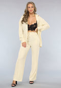 Beige Flowy Co Ord Set