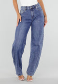 NEW290726 Blauwe Barrel Jeans met Lichte Stretch