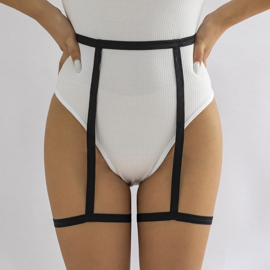 Zwarte Stretch Jarretels