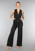 Zwarte Stretchy Jumpsuit met Ceintuur