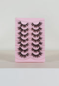 Fluffy Segmenten Plak Wimpers met Volume Set van 7