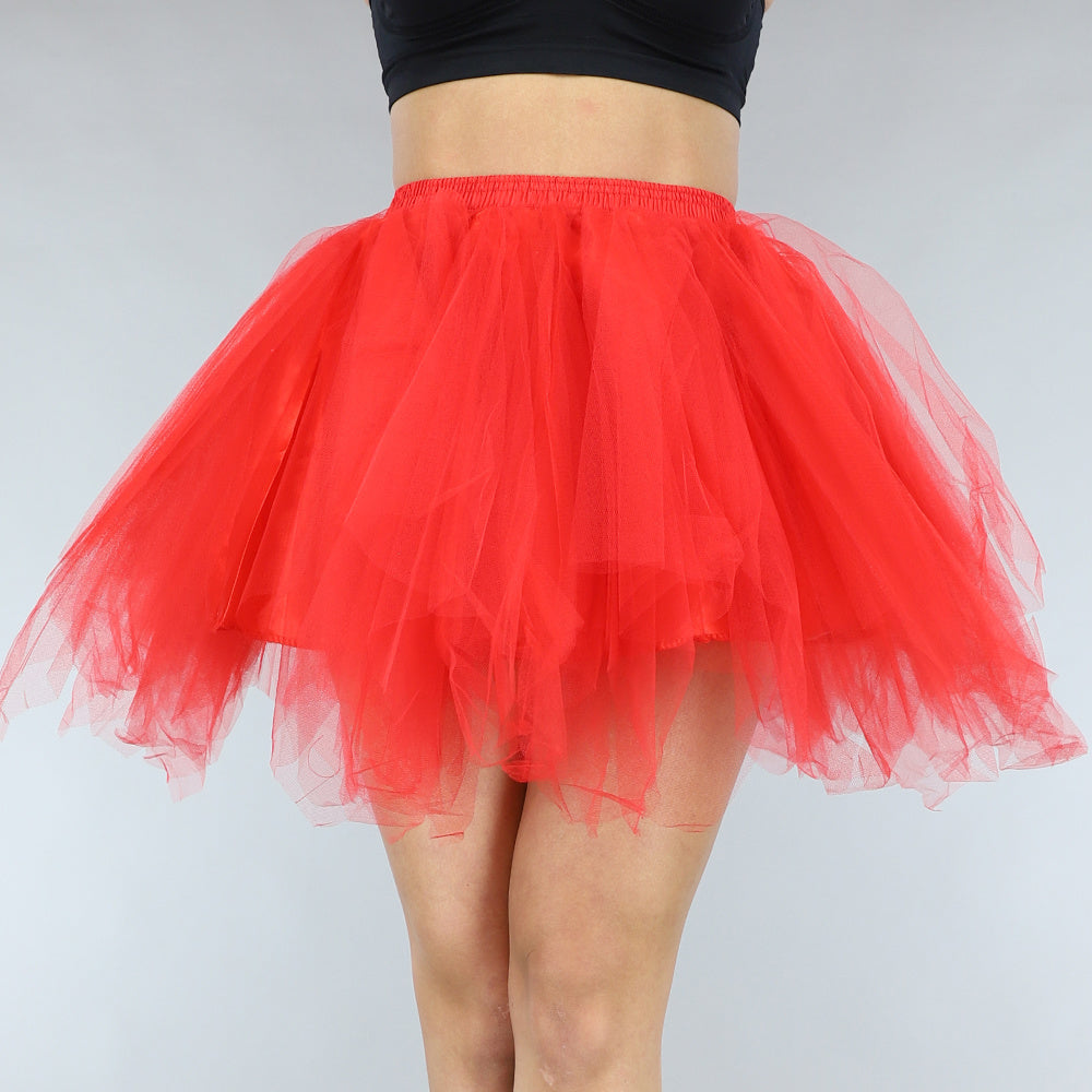 Rode Tutu met Elastische Tailleband