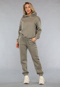 Fleece Joggingpak in Taupe