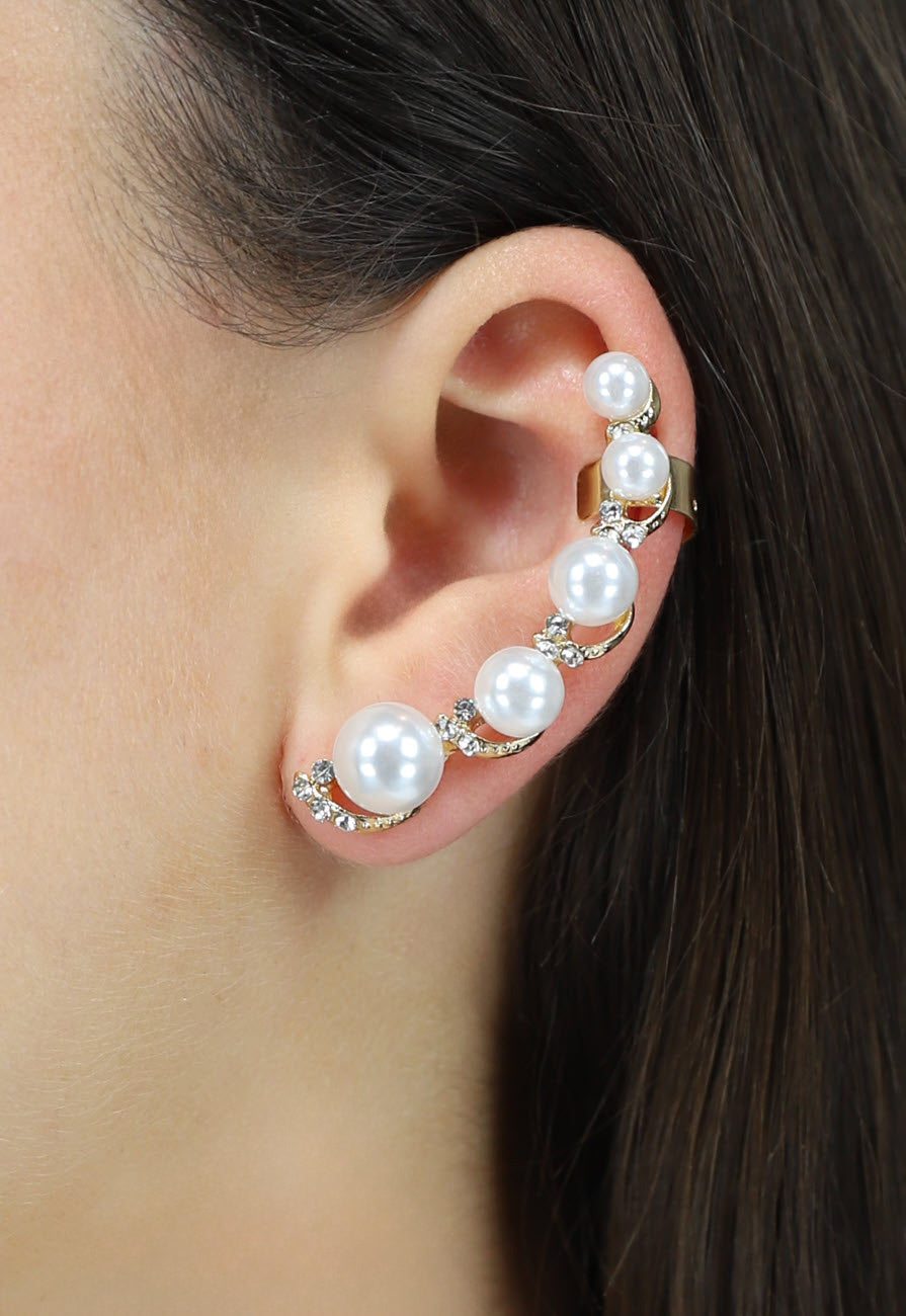 Gouden Parel Earcuff