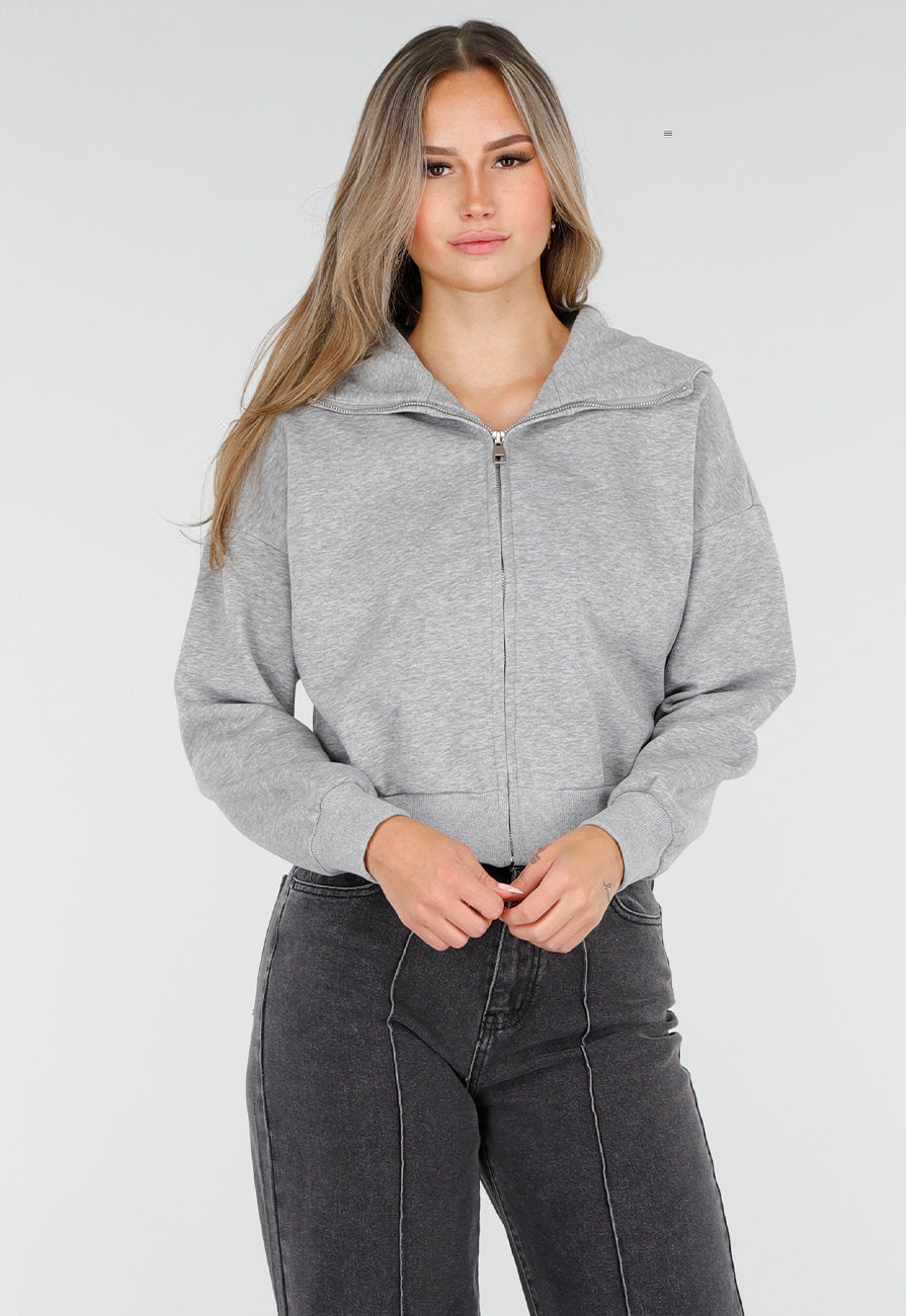 Sweatvest met Lange Mouwen in Grijs