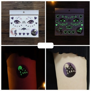 Halloween Glow In The Dark Tijdelijke Tattoo Set