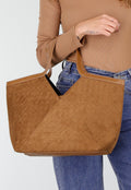 Woven Shopper Tas met Dubbele Hengsels