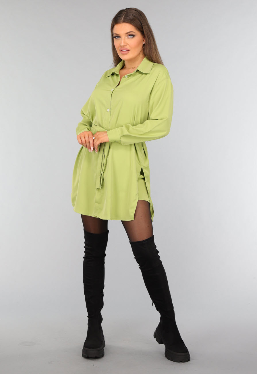 Groene Blouse met Tailleband en Short