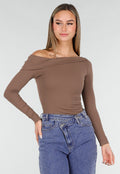 Bruine One Shoulder Stretch Top