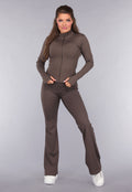 Bruine Fitness Set met High Waist Legging