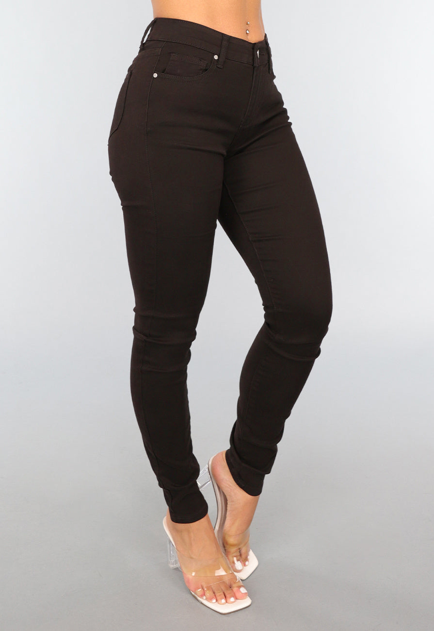 Donkerbruine Skinny Jeans