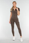Bruine Sportset met Cargozakken en Scrunch