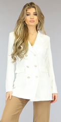 Halflange Witte Button Blazer