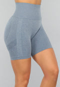 Blauwe Korte Sport Short met Scrunch