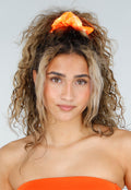 Oranje Scrunchie met Gekleurde LED Lichtjes