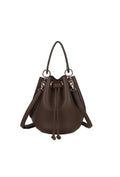 Bruine Bucket Bag met Trekkoord en Binnenetui